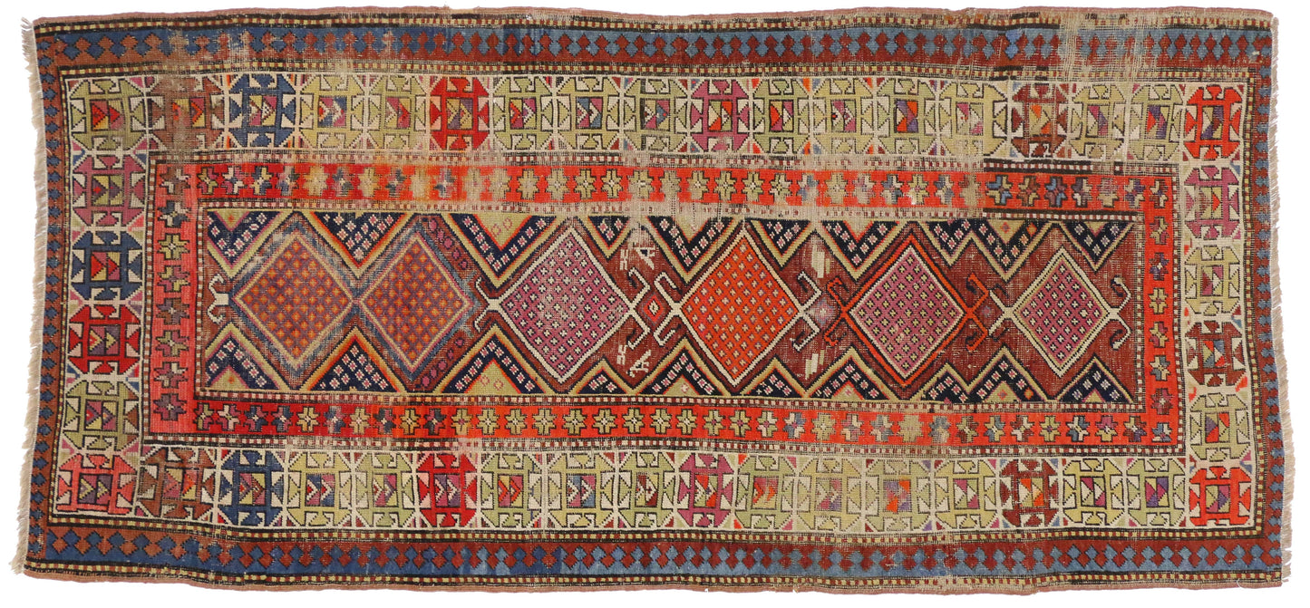 4 x 8 Antique Kazak Rug 74305