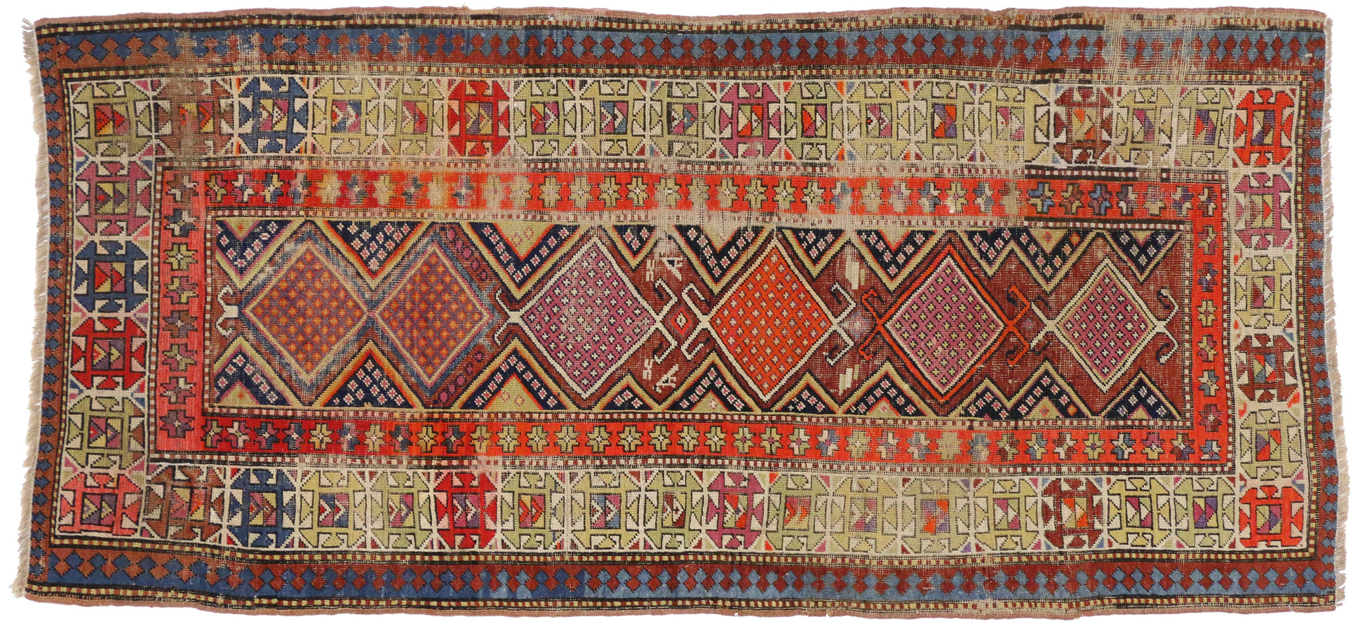 4 x 8 Antique Kazak Rug 74305