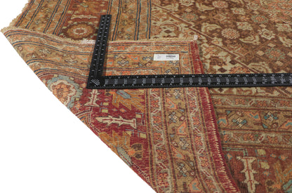 9 x 13 - Brown Antique Persian Tabriz Rug - 74327