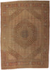 9 x 13 - Brown Antique Persian Tabriz Rug - 74327