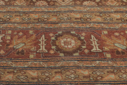 9 x 13 - Brown Antique Persian Tabriz Rug - 74327