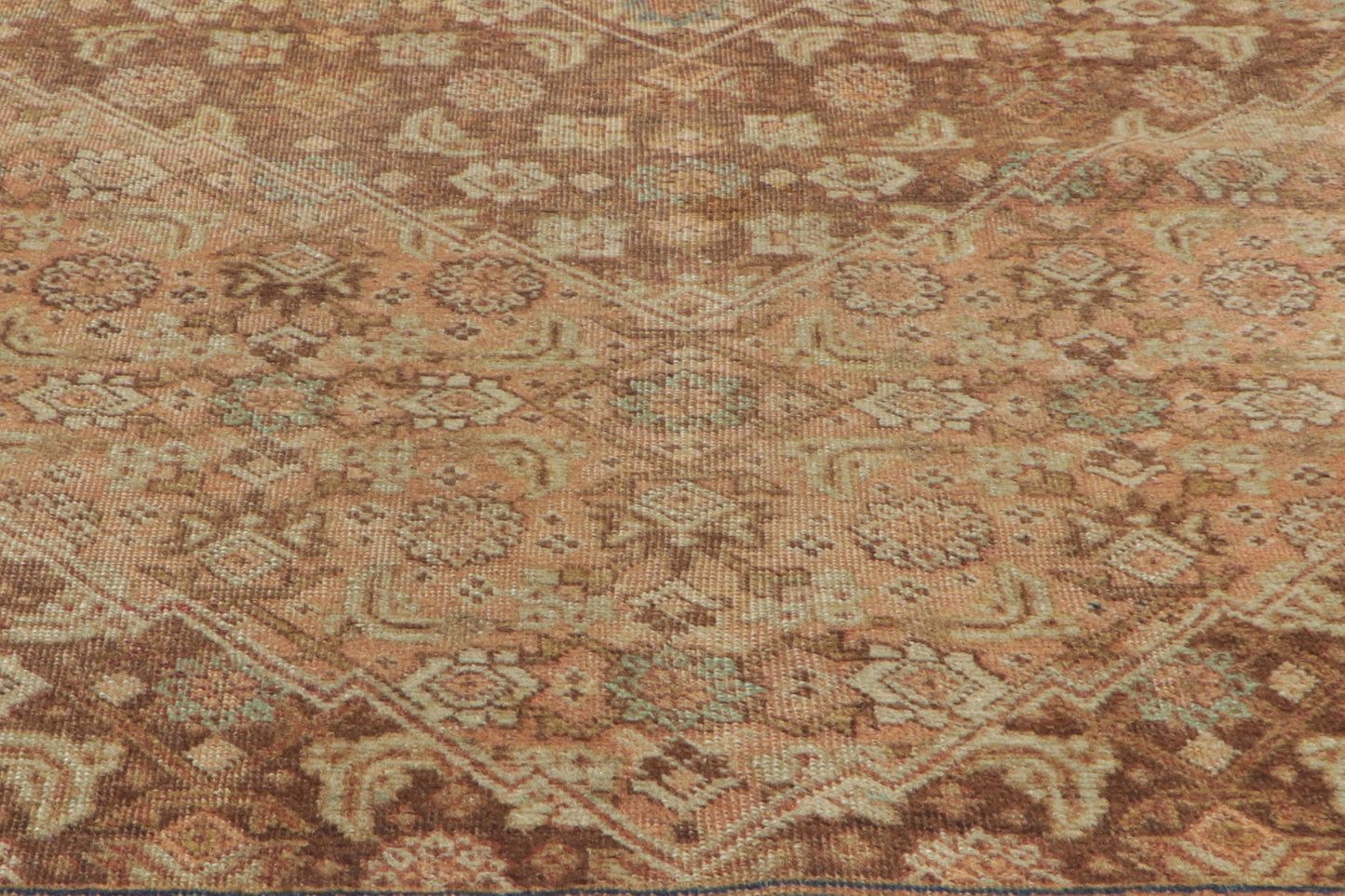 9 x 13 - Brown Antique Persian Tabriz Rug - 74327
