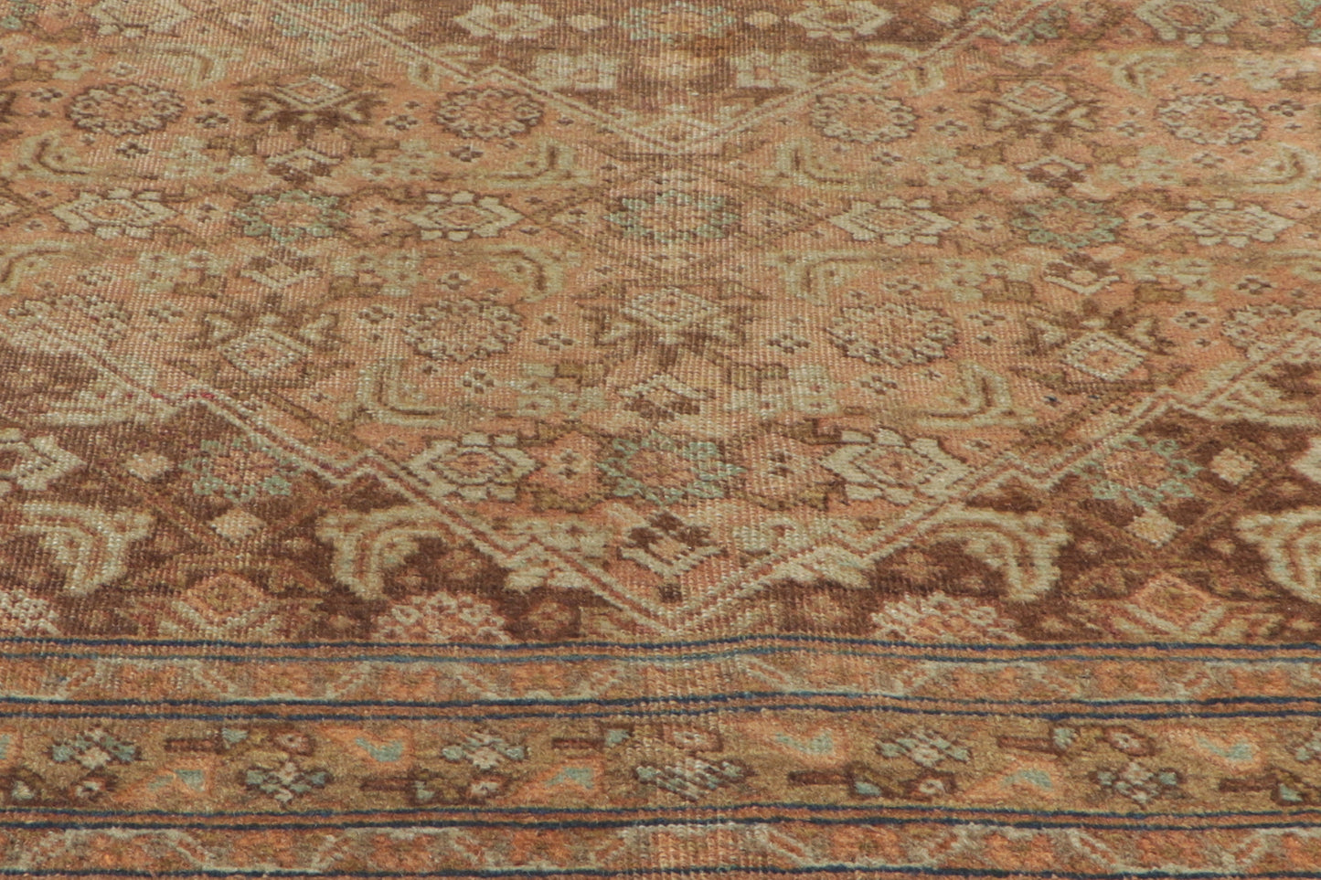 9 x 13 - Brown Antique Persian Tabriz Rug - 74327