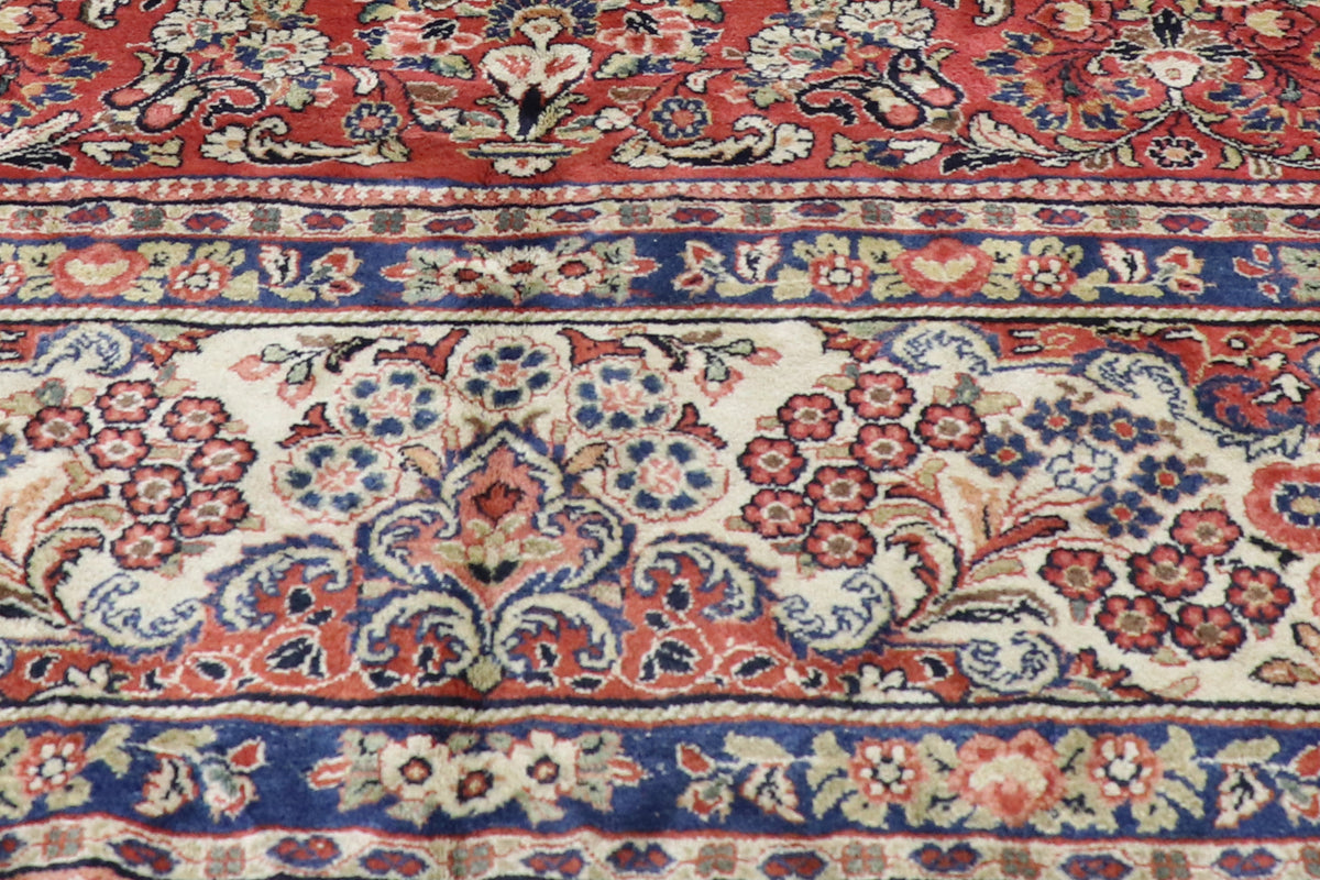 12 x 23 - Red Antique Persian Sarouk Rug - 74401