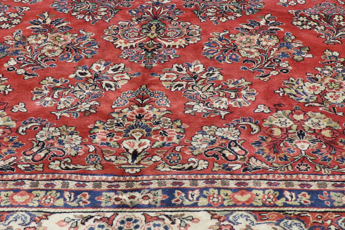 12 x 23 - Red Antique Persian Sarouk Rug - 74401