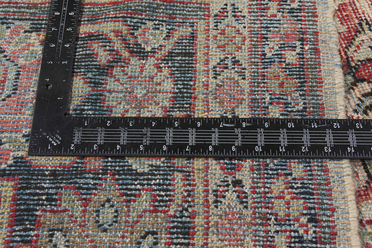 11 x 14 - Red Vintage Persian Mahal Rug - 74415