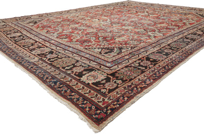 11 x 14 - Red Vintage Persian Mahal Rug - 74415