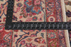 8 x 11 - Beige Antique Persian Mashhad Rug - 74418