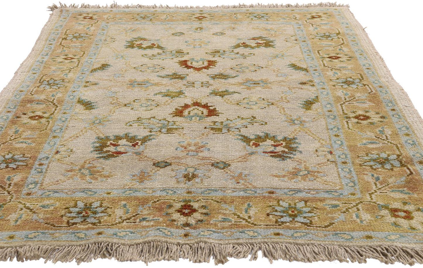 4 x 6 - Multicolor Vintage Indian Rug - 74639