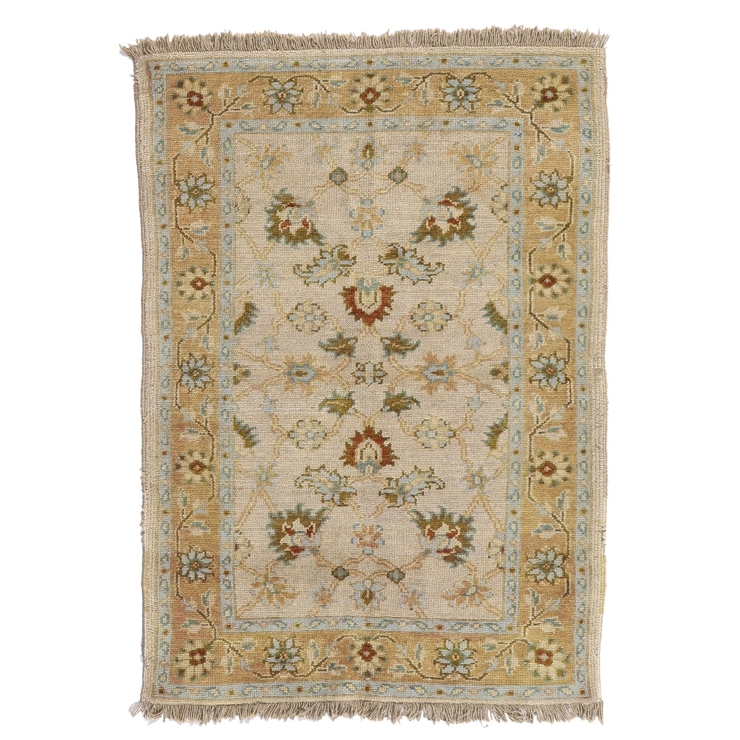 4 x 6 - Multicolor Vintage Indian Rug - 74639
