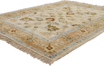 4 x 6 - Beige Vintage Indian Rug - 74641