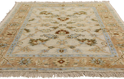 4 x 6 - Beige Vintage Indian Rug - 74641