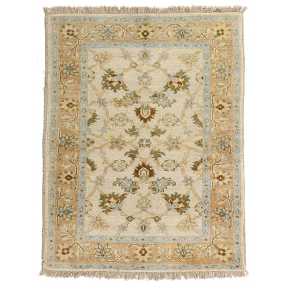 4 x 6 - Beige Vintage Indian Rug - 74641