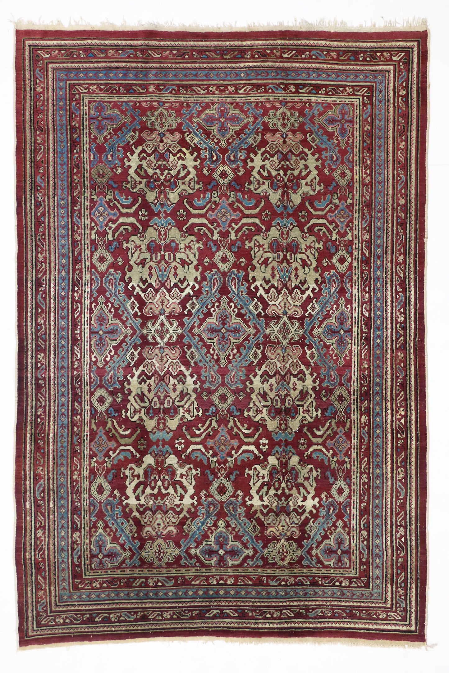 6 x 9 - Red Antique Indian Agra Rug - 74672