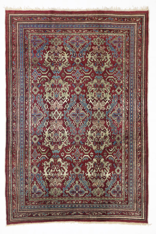 6 x 9 - Red Antique Indian Agra Rug - 74672