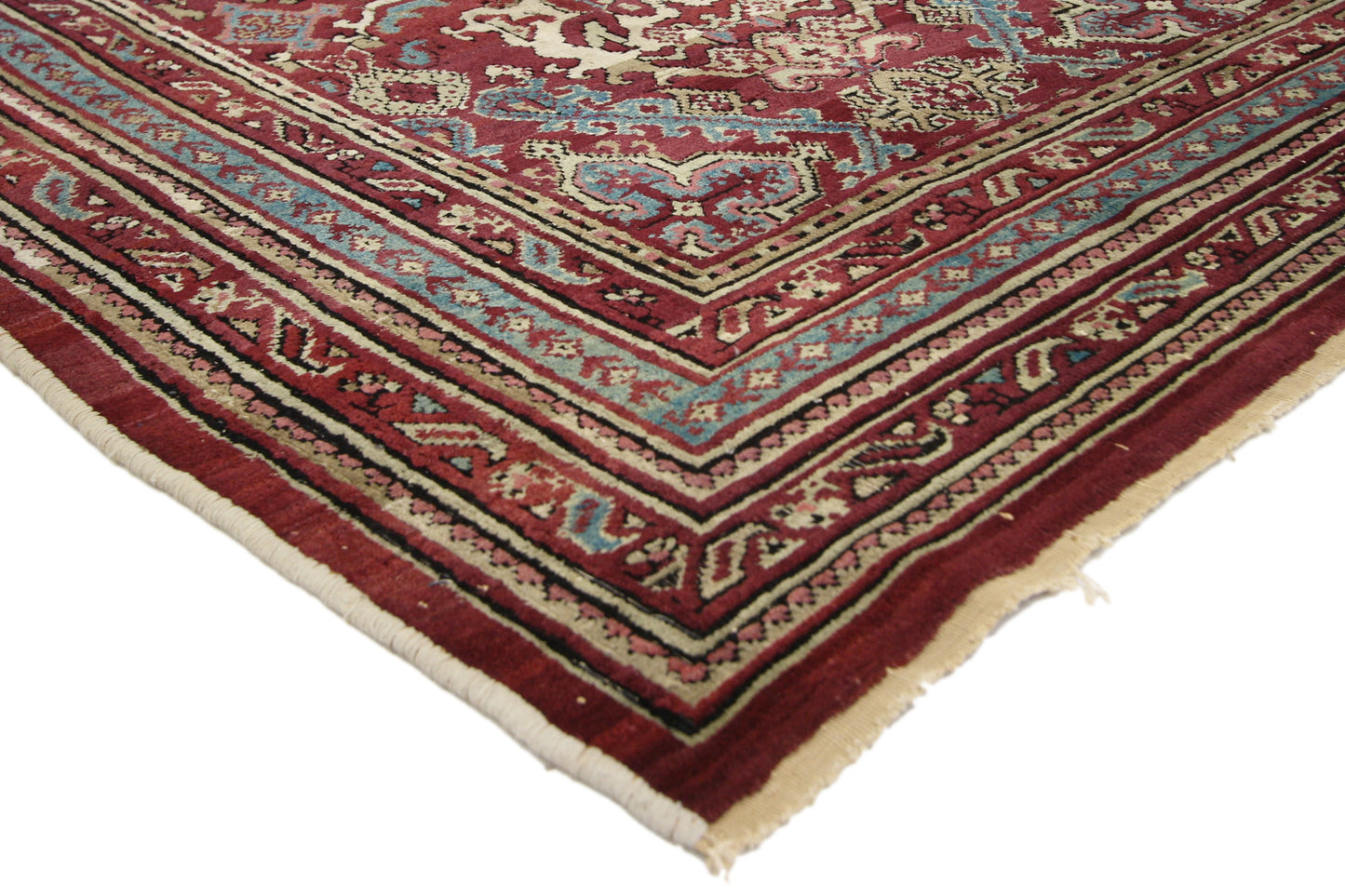 6 x 9 - Red Antique Indian Agra Rug - 74672