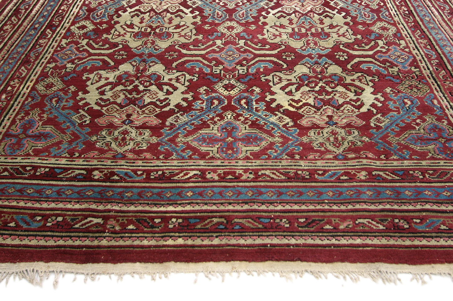 6 x 9 - Red Antique Indian Agra Rug - 74672