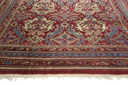 6 x 9 - Red Antique Indian Agra Rug - 74672