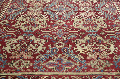 6 x 9 - Red Antique Indian Agra Rug - 74672