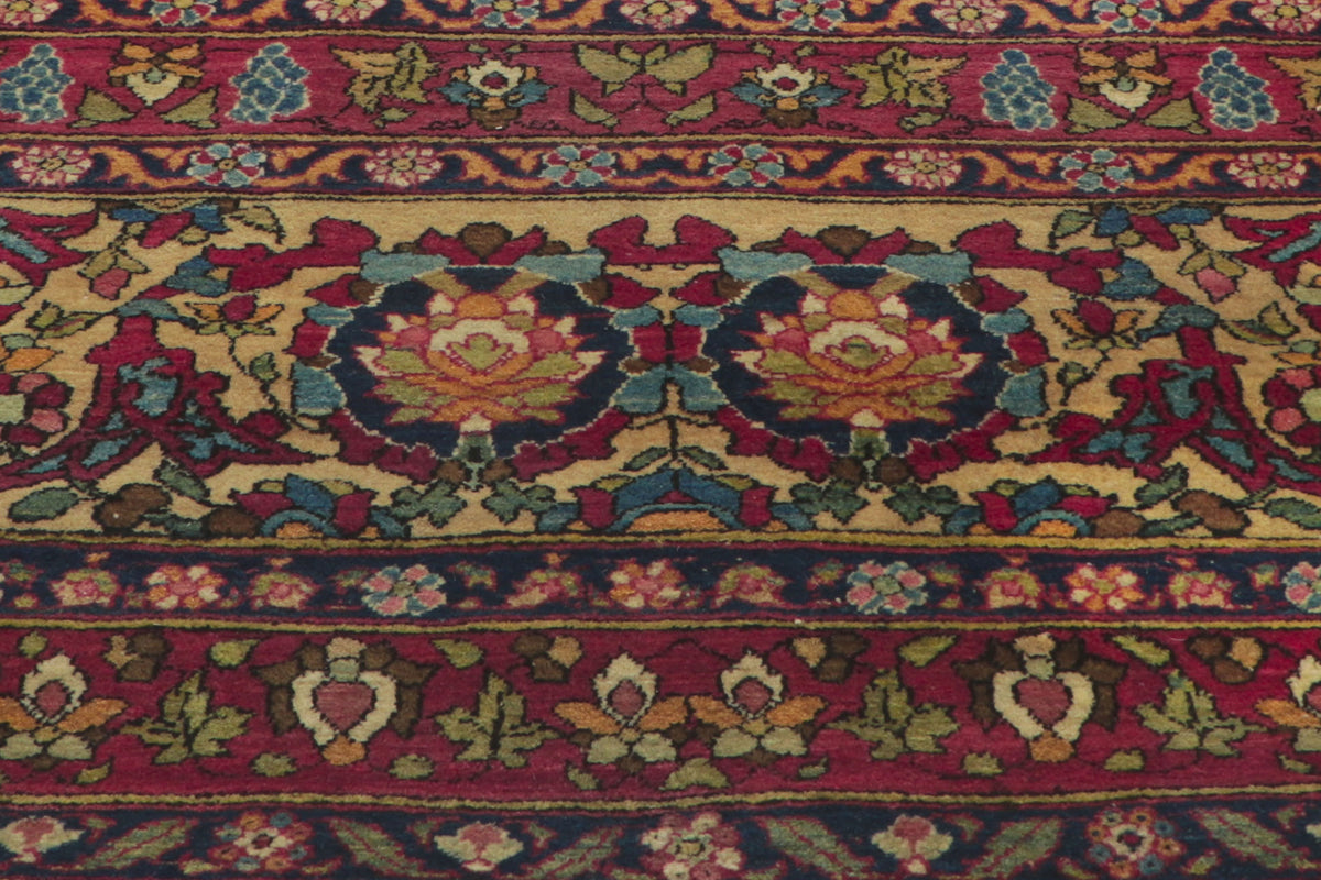 10 x 13 - Ochre Antique Persian Isfahan Rug - 74678
