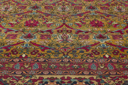 10 x 13 - Ochre Antique Persian Isfahan Rug - 74678