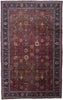13 x 21 - Burgundy Antique Indian Agra Rug - 74931