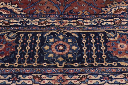 13 x 21 - Burgundy Antique Indian Agra Rug - 74931