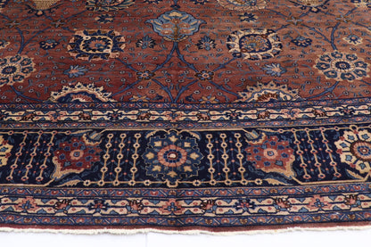 13 x 21 - Burgundy Antique Indian Agra Rug - 74931