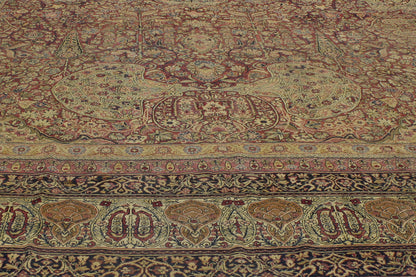16 x 18 - Burgundy Antique Persian Kermanshah Rug - 74990