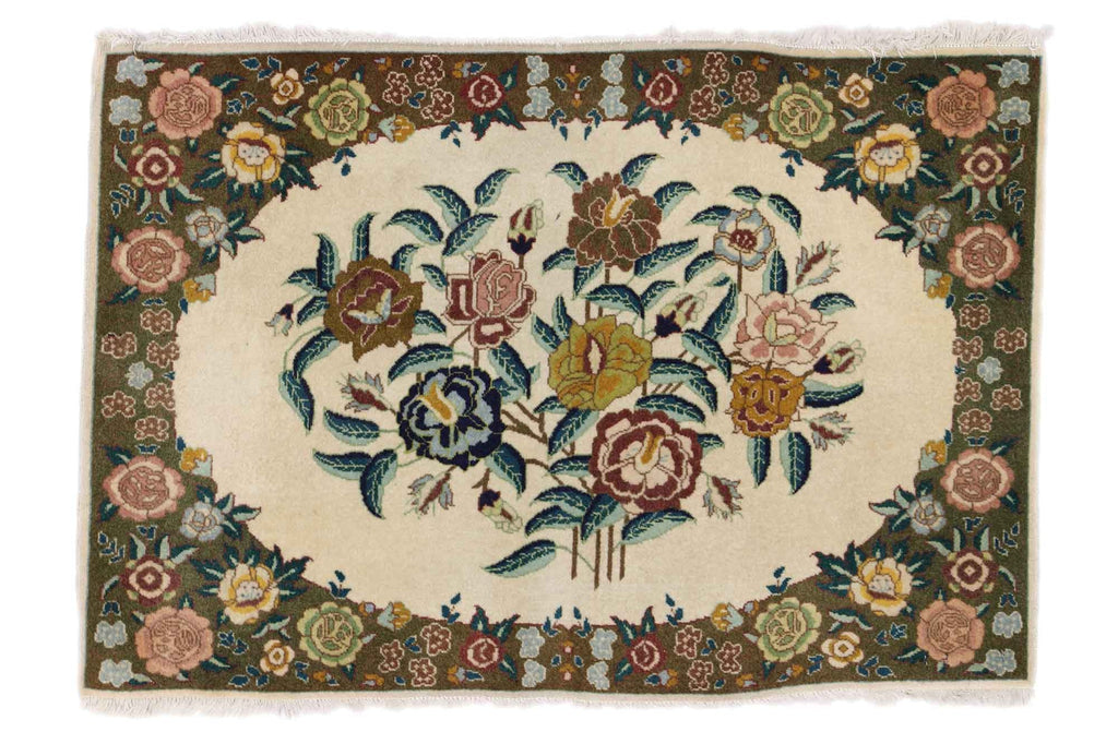 2 x 3 Vintage Persian Tabriz Rug 75655