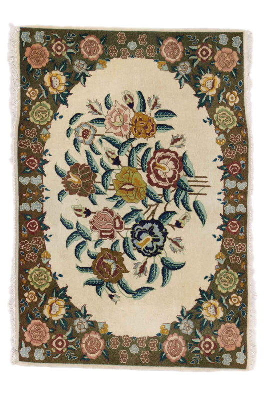 2 x 3 Vintage Persian Tabriz Rug 75655