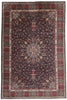 12 x 17 - Navy Blue Vintage Persian Tabriz Rug - 75664
