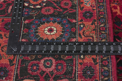 10 x 14 - Burgundy Antique Persian Mashhad Rug - 75668