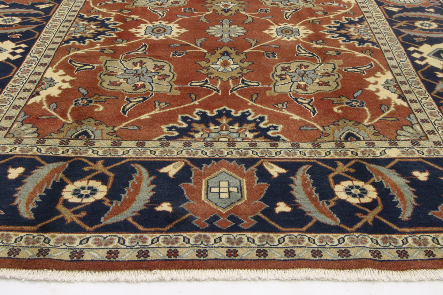 6 x 10 - Brown Vintage Persian Mahal Rug - 75842