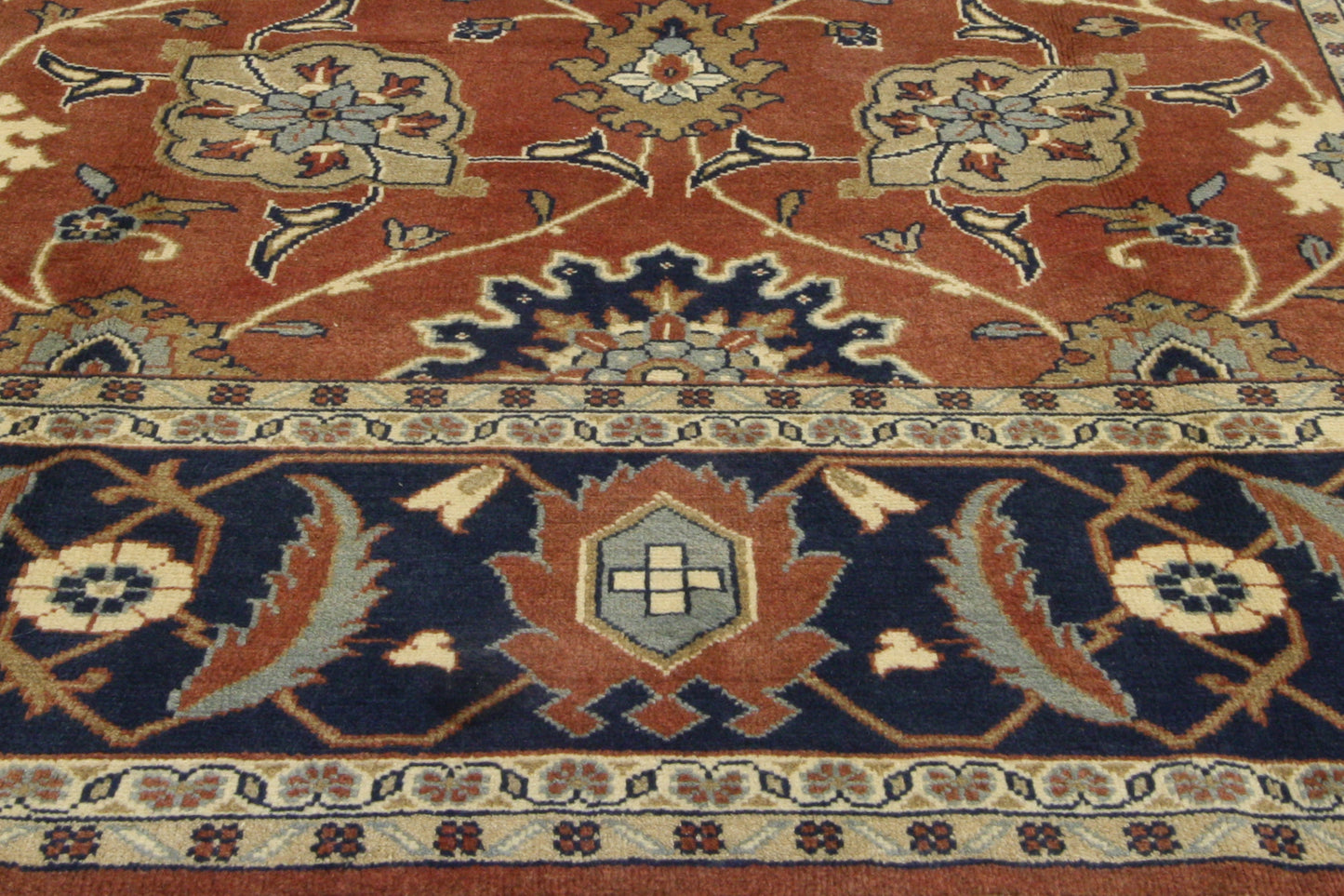 6 x 10 - Brown Vintage Persian Mahal Rug - 75842