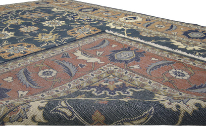 7 x 10 - Blue Vintage Persian Mahal Rug - 75848