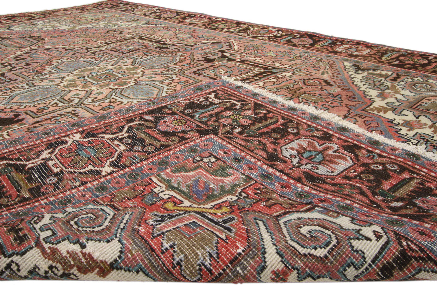 7 x 10 - Vintage Persian Heriz Rug - 75856