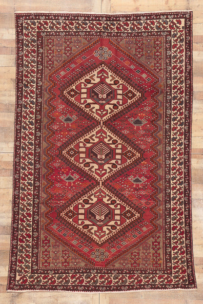 6 x 10 - Red Vintage Persian Hamadan Rug - 75879