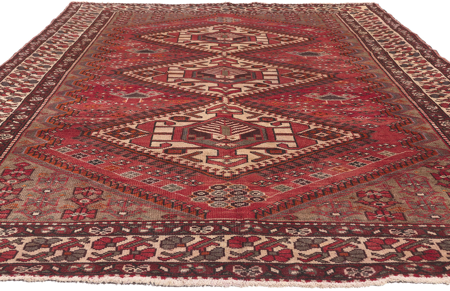 6 x 10 - Red Vintage Persian Hamadan Rug - 75879