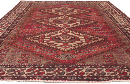 6 x 10 - Red Vintage Persian Hamadan Rug - 75879