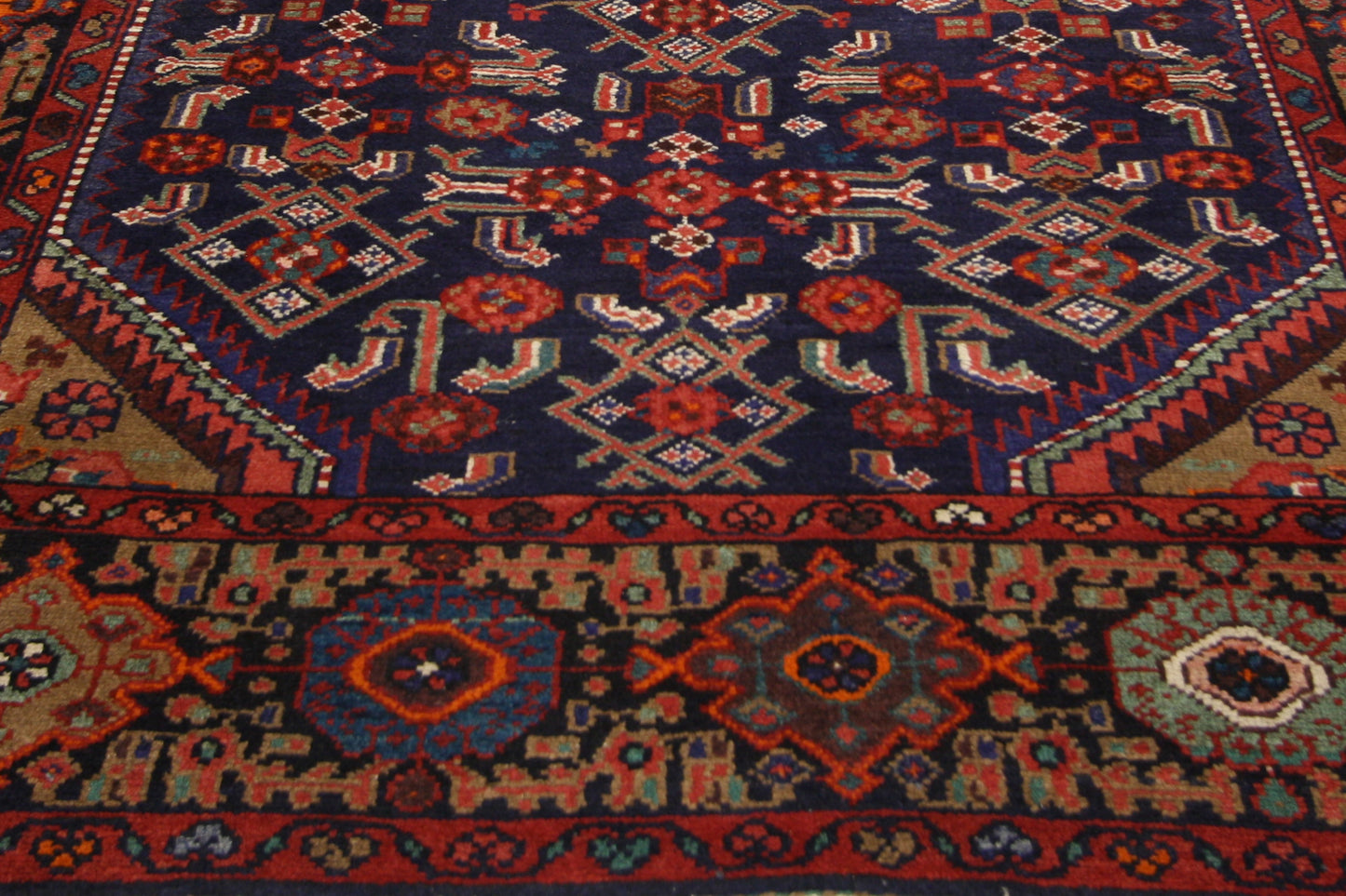 5 x 10 - Red Vintage Persian Hamadan Rug - 76023