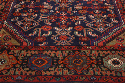 5 x 10 - Red Vintage Persian Hamadan Rug - 76023