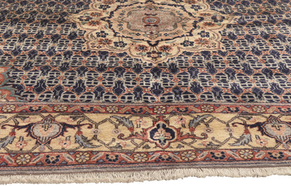 6 x 6 - Navy Blue Vintage Persian Bijar Rug - 76053