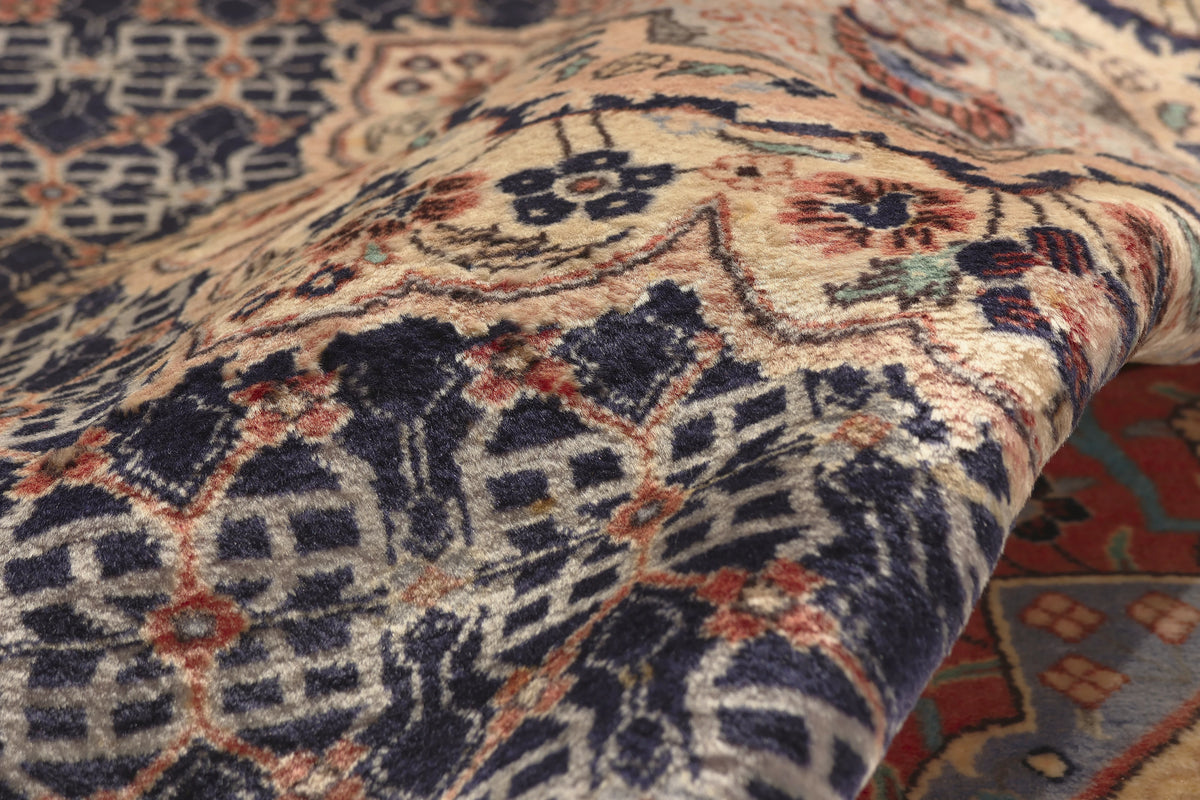 6 x 6 - Navy Blue Vintage Persian Bijar Rug - 76053