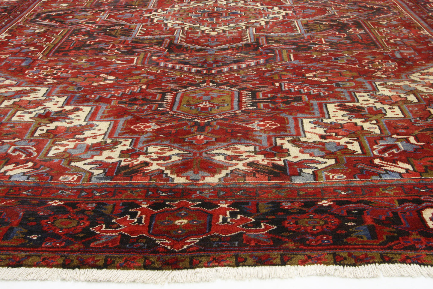 10 x 13 - Red Vintage Persian Heriz Rug - 76194