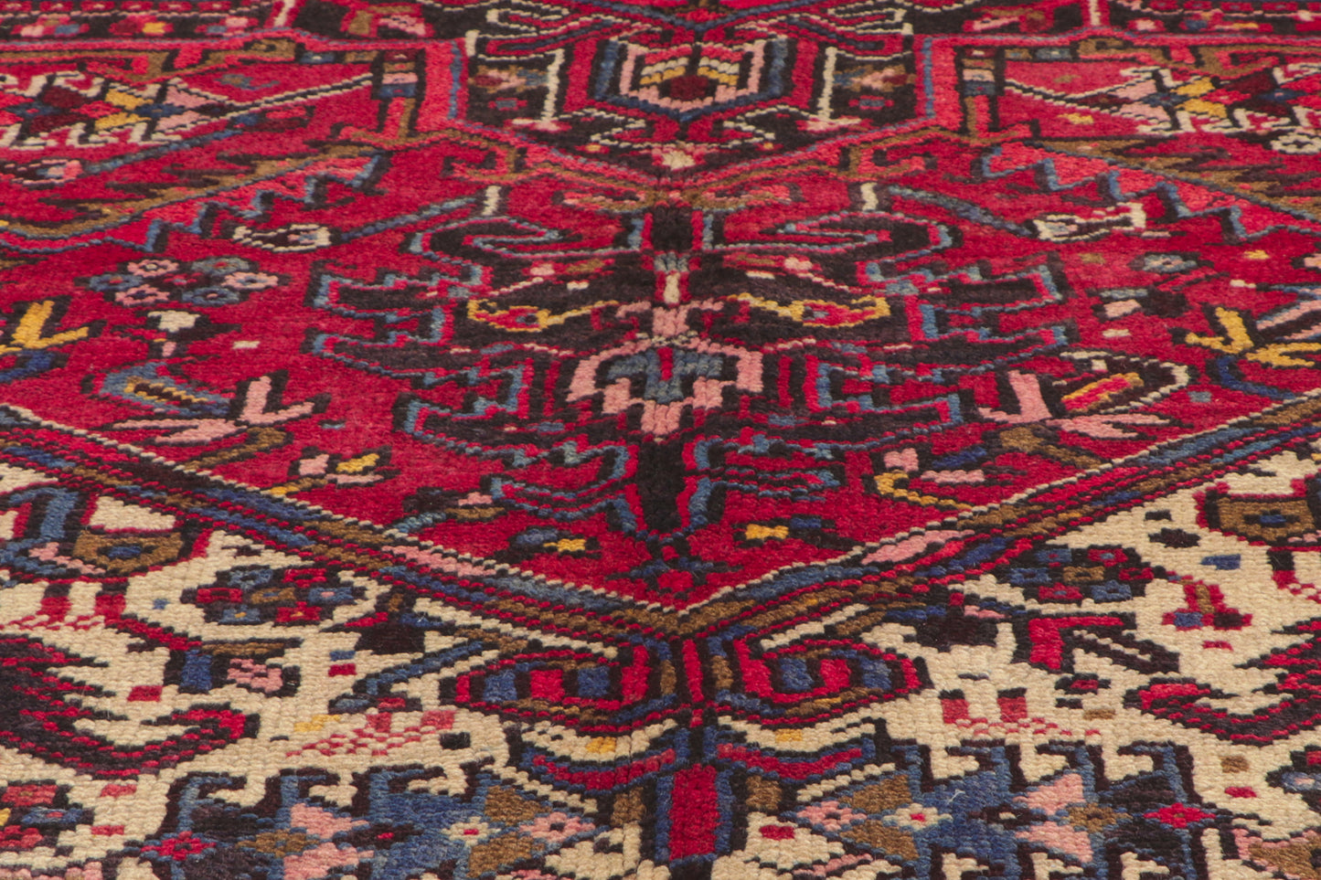 8 x 10 - Red Vintage Persian Heriz Rug - 76246
