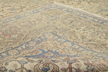 10 x 13 - Brown Vintage Persian Kashan Rug - 76436