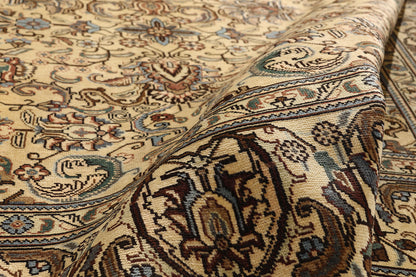 10 x 13 - Brown Vintage Persian Tabriz Rug - 76473
