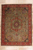10 x 13 - Green Antique Persian Tabriz Rug - 76579