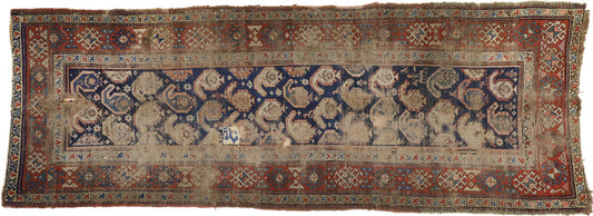 4 x 10 Antique Russian Shirvan Boteh Rug 76609